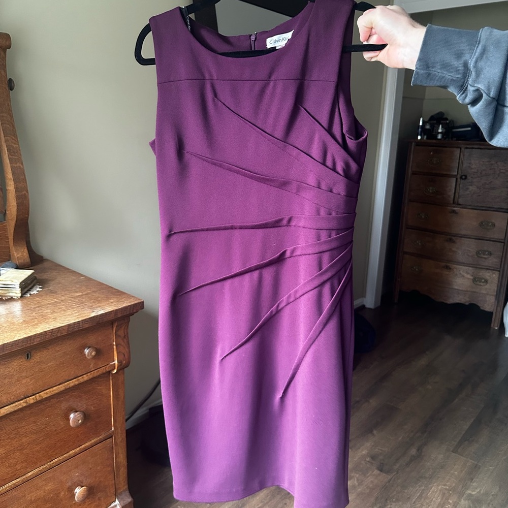 Calvin Klein Rich Plum Sheath Dress